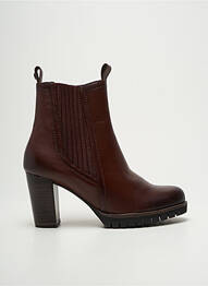 Botine/ghete material neted toc de 7 la 9 cm maro MARCO TOZZI femme