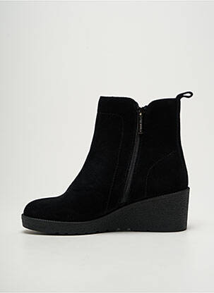 Botine/ghete nubuc toc de 4 la 6 cm negru CARMELA femme