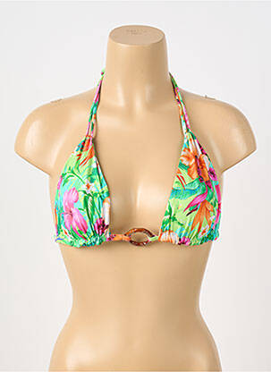 Sutien de costum de baie elasticitate top triunghiuri verde BANANA MOON femeie