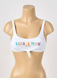 Sutien de costum de baie elasticitate sutien cu susținere înaltă și burete detașabil alb BANANA MOON femme