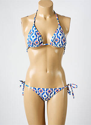 Costum de baie din două piese elasticitate top triunghiuri albastru QUIKSILVER femeie