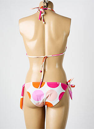 Costum de baie din două piese elasticitate top triunghiuri roz QUIKSILVER femeie