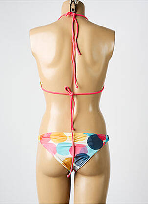 Costum de baie din două piese elasticitate top triunghiuri roz ROXY femeie