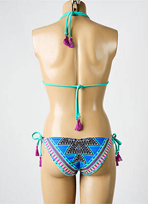Costum de baie din două piese elasticitate top triunghiuri albastru ROXY femeie