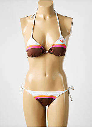 Costum de baie din două piese elasticitate top triunghiuri maro ROXY femeie