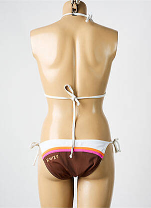 Costum de baie din două piese elasticitate top triunghiuri maro ROXY femeie