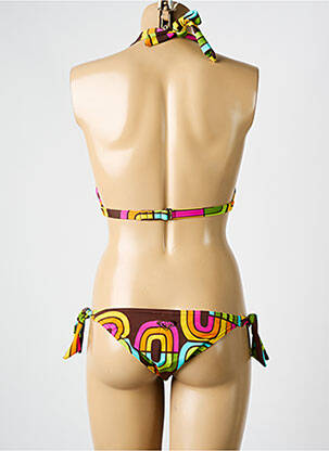 Costum de baie din două piese elasticitate top triunghiuri maro ROXY femeie