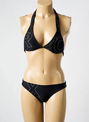 Costum de baie din două piese elasticitate top triunghiuri negru ROXY femeie