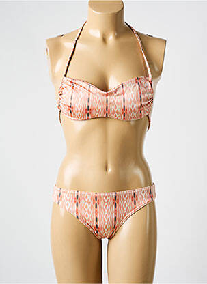 Costum de baie din două piese elasticitate top bentiță portocalie QUIKSILVER femeie