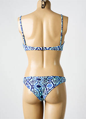 Costum de baie din două piese elasticitate sutien balconet cu decolteu înalt albastru ROXY femeie
