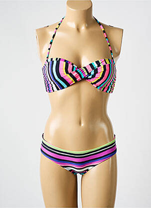 Costum de baie din două piese elasticitate top bentiță violet ROXY femeie
