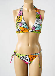 Costum de baie din două piese elasticitate top triunghiuri galben ROXY femme