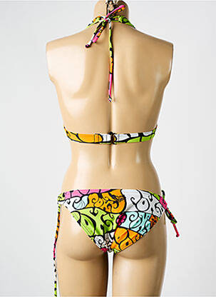Costum de baie din două piese elasticitate top triunghiuri galben ROXY femeie