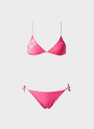 Costum de baie din două piese roz QUIKSILVER fată