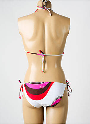 Costum de baie din două piese elasticitate top triunghiuri alb ROXY femeie