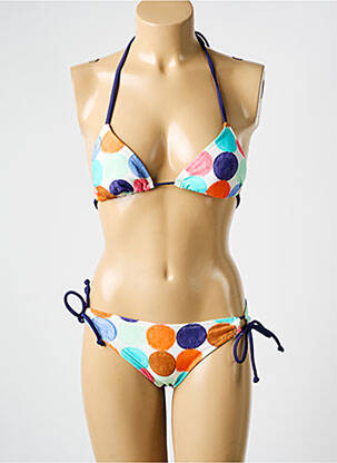 Costum de baie din două piese elasticitate top triunghiuri albastru ROXY femeie