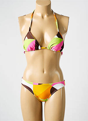 Costum de baie din două piese elasticitate top triunghiuri verde ROXY femeie