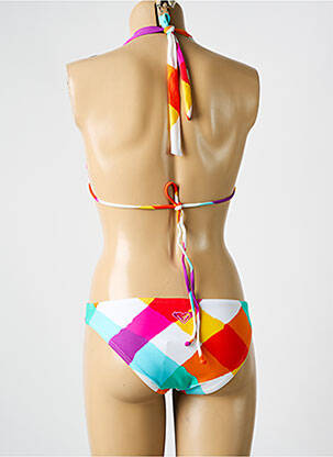 Costum de baie din două piese elasticitate top triunghiuri alb ROXY femeie