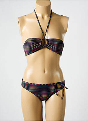 Costum de baie din două piese elasticitate top sutien modelat negru ROXY femeie