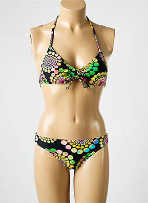 Costum de baie din două piese elasticitate top sutien modelat negru ROXY femeie