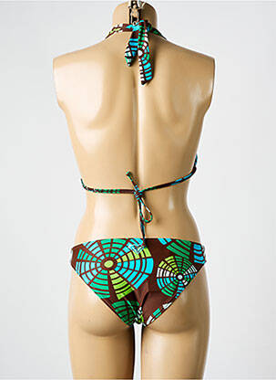 Costum de baie din două piese elasticitate top triunghiuri verde ROXY femeie
