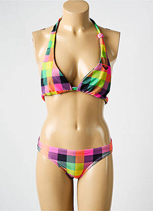 Costum de baie din două piese elasticitate top triunghiuri verde ROXY femeie