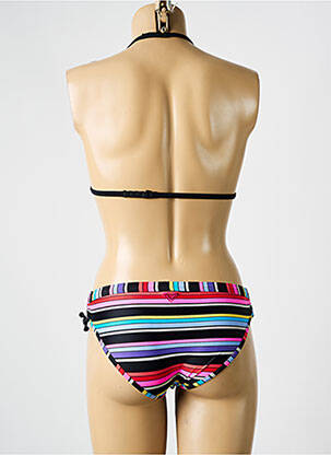 Costum de baie din două piese imprimeu dungi negru ROXY fată