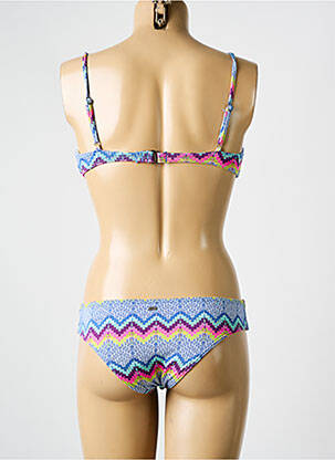 Costum de baie din două piese elasticitate sutien balconet cu decolteu înalt albastru ROXY femeie