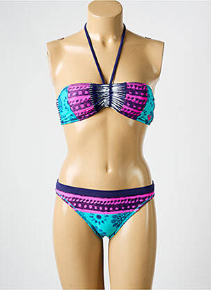 Costum de baie din două piese elasticitate violet ROXY fată