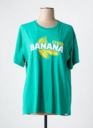 Tricou croială dreaptă mâneci scurte verde FRENCH DISORDER femeie