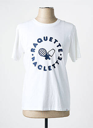 Tricou croială cambrată mâneci scurte alb FRENCH COAST bărbat