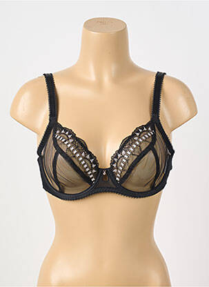 Sutien broderie sutien cupe întregi cu decolteu înalt negru FREYA femeie