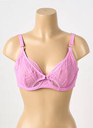 Sutien broderie sutien cupe întregi cu decolteu înalt roz FREYA femme