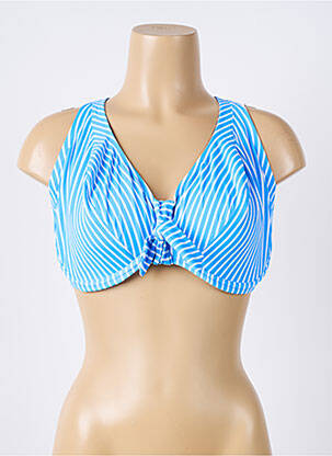 Sutien de costum de baie elasticitate sutien cupe întregi cu decolteu înalt albastru FREYA femeie