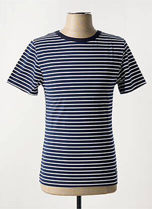 Tricou croială cambrată mâneci scurte albastru NO ID bărbat