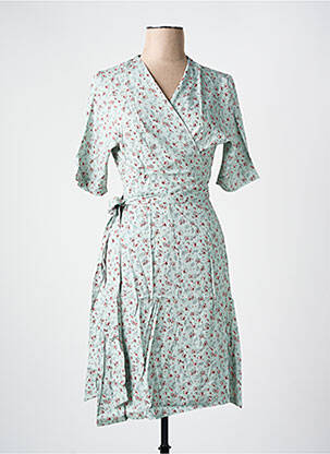 Rochie midi imprimeu floral mâneci scurte verde LES BONHEURS DE SOPHIE femeie