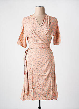 Rochie midi imprimeu floral mâneci scurte roz LES BONHEURS DE SOPHIE femeie