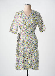 Rochie midi imprimeu floral mâneci scurte galben LES BONHEURS DE SOPHIE femme