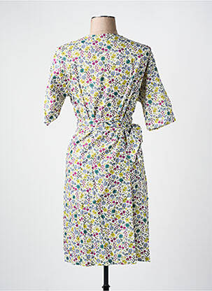 Rochie midi imprimeu floral mâneci scurte galben LES BONHEURS DE SOPHIE femeie