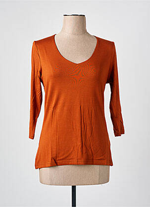 Tricou mâneci 3/4 mâneci 3/4 portocalie LES BONHEURS DE SOPHIE femeie
