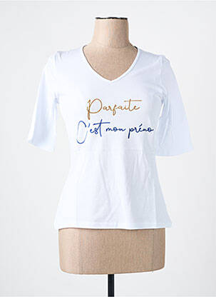 Tricou imprimeu fantezie mâneci scurte alb LES BONHEURS DE SOPHIE femeie