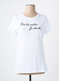 Tricou imprimeu fantezie mâneci scurte alb LES BONHEURS DE SOPHIE femeie