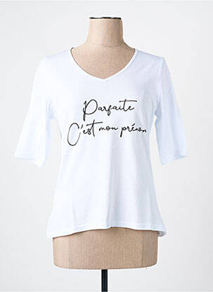 Tricou imprimeu fantezie mâneci scurte alb LES BONHEURS DE SOPHIE femeie