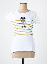Tricou serigrafie mâneci scurte alb LES BONHEURS DE SOPHIE femeie