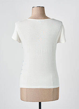 Tricou serigrafie mâneci scurte bej COTE ANGLAISE femeie