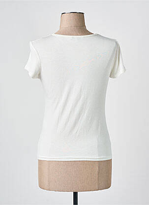 Tricou serigrafie mâneci scurte bej COTE ANGLAISE femeie
