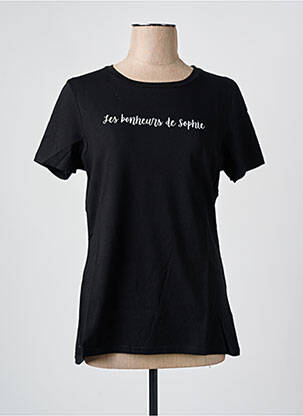 Tricou serigrafie mâneci scurte negru LES BONHEURS DE SOPHIE femeie