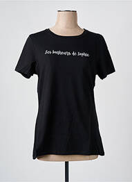 Tricou serigrafie mâneci scurte negru LES BONHEURS DE SOPHIE femeie
