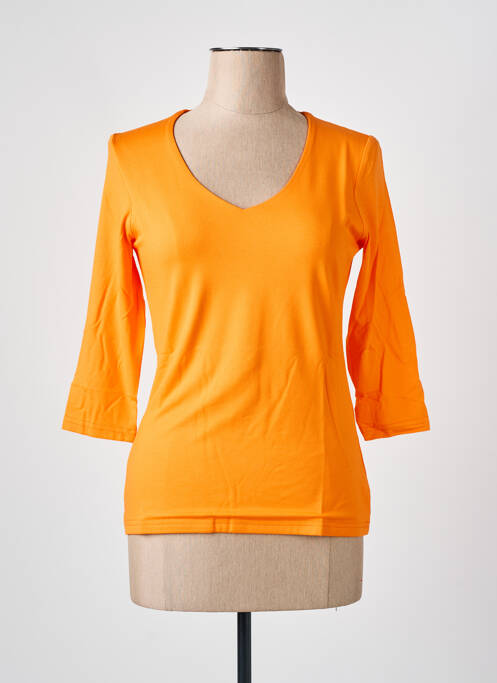 Tricou mâneci 3/4 mâneci 3/4 portocaliu deschis LES BONHEURS DE SOPHIE femme