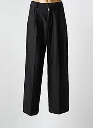 Pantalon drept închidere cu fermoar sub clapetă cu cârlig negru GOA GOA femme